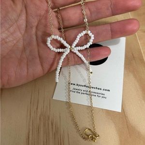 Coquette Necklace, bow Necklace , 14k gold plated necklace.